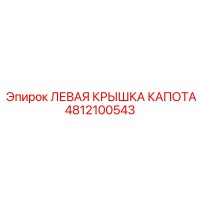 4812100543 ЛЕВАЯ КРЫШКА КАПОТА Epiroc