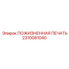 2310081040 ПОЖИЗНЕННАЯ ПЕЧАТЬ Epiroc