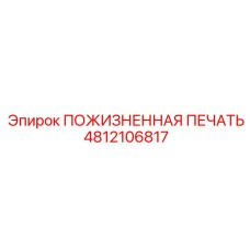 4812106817 ПОЖИЗНЕННАЯ ПЕЧАТЬ Epiroc