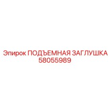 58055989 ПОДЪЕМНАЯ ЗАГЛУШКА Epiroc