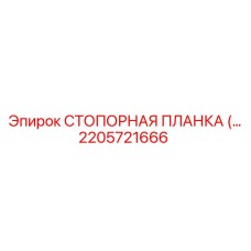 2205721666 СТОПОРНАЯ ПЛАНКА Epiroc