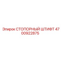 4700922875 СТОПОРНЫЙ ШТИФТ Epiroc