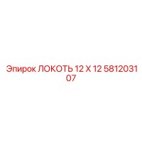 581203107 ЛОКОТЬ 12 X 12 Epiroc
