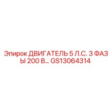 GS13064314 ДВИГАТЕЛЬ 5 Л.С. 3 ФАЗЫ 200 В… Epiroc