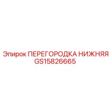 GS15826665 ПЕРЕГОРОДКА НИЖНЯЯ Epiroc