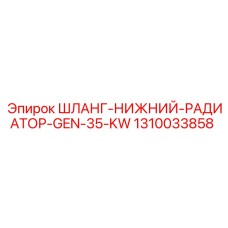 1310033858 Шланг-Нижний-Радиатор-Gen-35-Kw Epiroc
