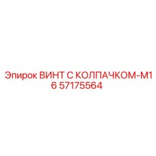 Оригинальный винт M16 57175564 Epiroc с защитным колпачком