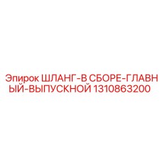 1310863200 ШЛАНГ-В СБОРЕ-ГЛАВНЫЙ-ВЫПУСКНОЙ Epiroc