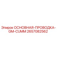 2657082562 ОСНОВНАЯ-ПРОВОДКА-GM-CUMM Epiroc