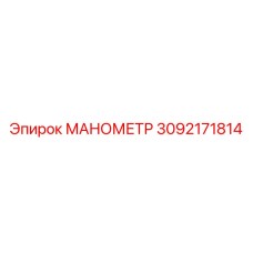 3092171814 МАНОМЕТР Epiroc