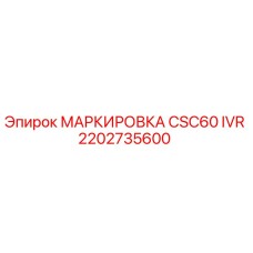 2202735600 МАРКИРОВКА CSC60 IVR Epiroc