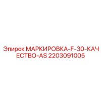 2203091005 МАРКИРОВКА-F-30-КАЧЕСТВО-AS Epiroc