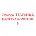 5728201615 ТАБЛИЧКА ДАННЫХ Epiroc