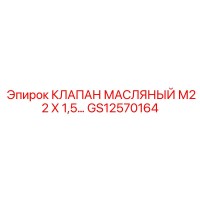 GS12570164 КЛАПАН МАСЛЯНЫЙ М22 Х 1,5 Epiroc