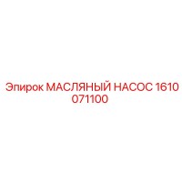 1610071100 МАСЛЯНЫЙ НАСОС Epiroc