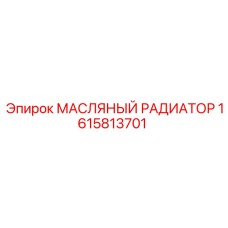 1615813701 МАСЛЯНЫЙ РАДИАТОР Epiroc