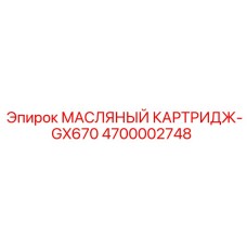 4700002748 МАСЛЯНЫЙ КАРТРИДЖ-GX670 Epiroc
