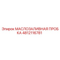 4812116781 МАСЛОЗАЛИВНАЯ ПРОБКА Epiroc