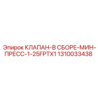 1310033438 КЛАПАН В СБОРЕ МИН ПРЕСС 1-25FPTX1 Epiroc
