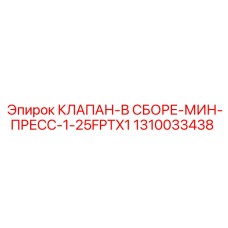 1310033438 КЛАПАН В СБОРЕ МИН ПРЕСС 1-25FPTX1 Epiroc