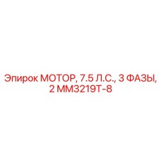 MM3219T-8 МОТОР, 7.5 Л.С., 3 ФАЗЫ, 2 Epiroc