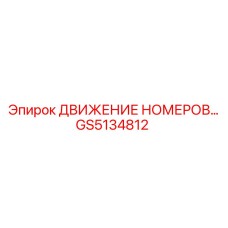 GS5134812 ДВИЖЕНИЕ НОМЕРОВ Epiroc