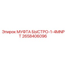 2658406096 МУФТА БЫСТРО-1-4MNPT Epiroc