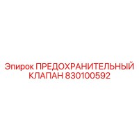 830100592 ПРЕДОХРАНИТЕЛЬНЫЙ КЛАПАН Epiroc