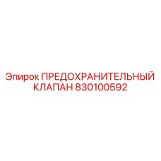 830100592 ПРЕДОХРАНИТЕЛЬНЫЙ КЛАПАН Epiroc