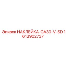 1613902737 НАКЛЕЙКА-GA30-V-SD Epiroc