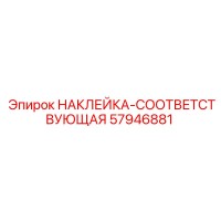 57946881 НАКЛЕЙКА-СООТВЕТСТВУЮЩАЯ Epiroc