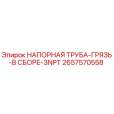 2657570558 НАПОРНАЯ ТРУБА-ГРЯЗЬ-В СБОРЕ-3NPT Epiroc