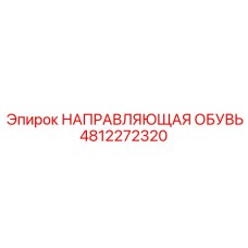 4812272320 НАПРАВЛЯЮЩАЯ ОБУВЬ Epiroc