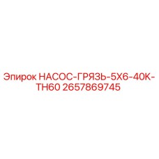 2657869745 НАСОС-ГРЯЗЬ-5X6-40K-TH60 Epiroc