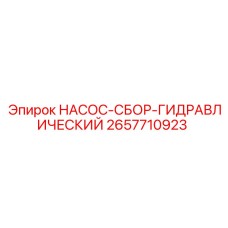 2657710923 НАСОС-СБОР-ГИДРАВЛИЧЕСКИЙ Epiroc