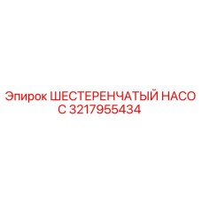 3217955434 ШЕСТЕРЕНЧАТЫЙ НАСОС Epiroc