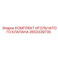 2653339735 КОМПЛЕКТ ИГОЛЬЧАТОГО КЛАПАНА Эпирок