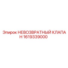 1619339000 НЕВОЗВРАТНЫЙ КЛАПАН Epiroc