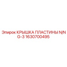 1630700495 КРЫШКА ПЛАСТИНЫ N/NG-3 Epiroc