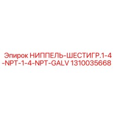 1310035668 НИППЕЛЬ-ШЕСТИГР.1-4-NPT-1-4-NPT-GALV Epiroc