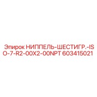 603415021 НИППЕЛЬ-ШЕСТИГР.-ISO-7-R2-00X2-00NPT Epiroc