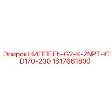 1617661800 НИППЕЛЬ-G2-К-2NPT-ICD170-230 Epiroc