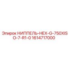 1614717000 НИППЕЛЬ-HEX-G-750XISO-7-R1-0 Epiroc