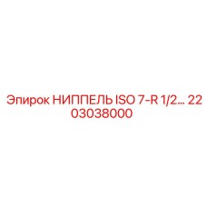 2203038000 НИППЕЛЬ ISO 7-R 1/2 Epiroc
