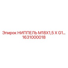 1631000018 НИППЕЛЬ M18X1,5 X G1 Epiroc