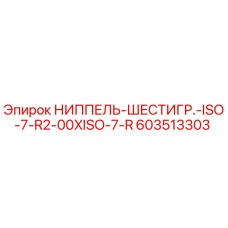 603513303 НИППЕЛЬ-ШЕСТИГР.-ISO-7-R2-00XISO-7-R Epiroc