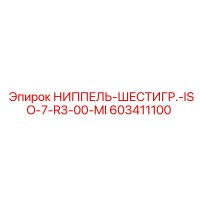 603411100 НИППЕЛЬ-ШЕСТИГР.-ISO-7-R3-00-MI Epiroc