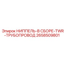 2658509801 НИППЕЛЬ-В СБОРЕ-TWR-ТРУБОПРОВОД Epiroc