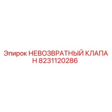 8231120286 НЕВОЗВРАТНЫЙ КЛАПАН Epiroc
