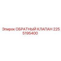 2255195400 ОБРАТНЫЙ КЛАПАН Epiroc